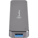 SilverStone MS09 Box esterno SSD Antracite M.2, Disk enclosure grigio scuro, Box esterno SSD, M.2, SATA, Collegamento del dispositivo USB, Antracite