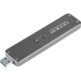 SilverStone MS09 Box esterno SSD Antracite M.2, Disk enclosure grigio scuro, Box esterno SSD, M.2, SATA, Collegamento del dispositivo USB, Antracite