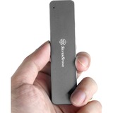 SilverStone MS09 Box esterno SSD Antracite M.2, Disk enclosure grigio scuro, Box esterno SSD, M.2, SATA, Collegamento del dispositivo USB, Antracite