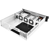 SilverStone RM21-304 Supporto Bianco, Enclosure per rack Nero, Supporto, Server, Bianco, micro ATX, Mini-ITX, Metallo, 2U