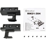SilverStone RM21-304 Supporto Bianco, Enclosure per rack Nero, Supporto, Server, Bianco, micro ATX, Mini-ITX, Metallo, 2U
