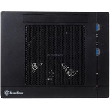SilverStone SG05-LITE Cubo Nero, Alloggiamento desktop Nero, Cubo, PC, Nero, DTX, mini-ITX, Plastica, Acciaio, Giocare