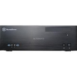 SilverStone SST-GD04B vane portacomputer HTPC Nero, Alloggiamento desktop Nero, HTPC, PC, Alluminio, SECC, DTX,Micro-ATX,Mini-ITX, Nero, 1x 120 mm,2x 120 mm, Vendita al dettaglio