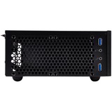 SilverStone SST-ML09B vane portacomputer HTPC Nero, Case HTPC Nero, HTPC, PC, Acrilico, Plastica, Acciaio, Mini-DTX, Mini-ITX, Nero, 0,8 mm