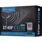 SilverStone ST40F-ES230 alimentatore per computer 400 W 20-pin ATX ATX Nero, Alimentatore PC Nero, 400 W, 180 - 264 V, 47 - 63 Hz, 3 A, Attivo, 100 W