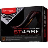 SilverStone ST45SF alimentatore per computer 450 W 20+4 pin ATX SFX Nero Nero, 450 W, 90 - 264 V, 47 - 63 Hz, Attivo, 110 W, 450 W