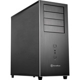 SilverStone TJ04-E Midi Tower Nero, Argento, Chassis Tower Nero, Midi Tower, PC, Nero, Argento, ATX, CEB, micro ATX, Alluminio, Acciaio, 16,8 cm, Vendita al dettaglio
