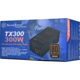 SilverStone TX300 alimentatore per computer 300 W 24-pin ATX TFX Nero, Alimentatore PC Nero, 300 W, 90 - 264 V, 47 - 63 Hz, Attivo, 95 W, 276 W
