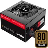 Thermaltake SPG-600DH2CCB alimentatore per computer 600 W 24-pin ATX ATX Nero, Rosso, Alimentatore PC Nero, 600 W, 100 - 240 V, 720 W, 47 - 63 Hz, 9 A, Attivo
