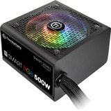 Thermaltake Smart RGB alimentatore per computer 500 W 20+4 pin ATX ATX Nero Nero, 500 W, 230 V, 50 - 60 Hz, 5 A, Attivo, 100 W