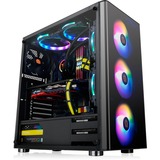 Thermaltake V200 TG RGB Midi Tower Nero, Chassis Tower Nero, Midi Tower, PC, Nero, ATX, micro ATX, Mini-ITX, SPCC, Giocare