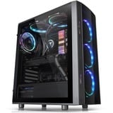 Thermaltake Versa J25 TG RGB Midi Tower Nero, Chassis Tower Nero, Midi Tower, PC, Nero, ATX, micro ATX, Mini-ITX, SPCC, Ventole, Frontale