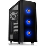 Thermaltake Versa J25 TG RGB Midi Tower Nero, Chassis Tower Nero, Midi Tower, PC, Nero, ATX, micro ATX, Mini-ITX, SPCC, Ventole, Frontale