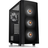 Thermaltake Versa J25 TG RGB Midi Tower Nero, Chassis Tower Nero, Midi Tower, PC, Nero, ATX, micro ATX, Mini-ITX, SPCC, Ventole, Frontale