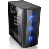 Thermaltake Versa J25 TG RGB Midi Tower Nero, Chassis Tower Nero, Midi Tower, PC, Nero, ATX, micro ATX, Mini-ITX, SPCC, Ventole, Frontale