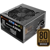 Thermaltake W0391RE alimentatore per computer 430 W 20+4 pin ATX ATX Nero, Alimentatore PC Nero, 430 W, 100 - 240 V, 500 W, 50 - 60 Hz, 8 A, Attivo, Vendita al dettaglio