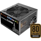 Thermaltake W0392RE alimentatore per computer 530 W 20+4 pin ATX ATX Nero Nero, 530 W, 100 - 240 V, 600 W, 50 - 60 Hz, 10 A, Attivo, Vendita al dettaglio