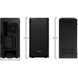 be quiet! Pure Base 600 Window Midi Tower Nero, Chassis Tower Nero, Midi Tower, PC, Nero, ATX, micro ATX, Mini-ITX, ABS sintetico, Plastica, Acciaio, Vetro temperato, Giocare