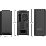 be quiet! Silent Base 601 Window Midi Tower Nero, Chassis Tower Nero, Midi Tower, PC, Nero, ATX, EATX, micro ATX, Mini-ITX, Acrilonitrile butadiene stirene (ABS), SECC, Vetro temperato, HDD
