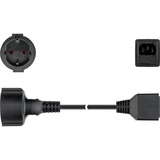 goobay 55528 cavo di alimentazione Nero 1,5 m CEE7/7 Accoppiatore C14 Nero, 1,5 m, CEE7/7, Accoppiatore C14, 230 V