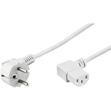 goobay NK 102 2m Bianco CEE7/7 Accoppiatore C13, Cavo bianco, 2 m, CEE7/7, Accoppiatore C13, 250 V, 10 A