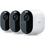 Arlo Essential Spotlight x 3 Telecamera di sicurezza IP Interno e esterno Scatola Soffitto/muro, Telecamera di sorveglianza bianco/Nero, Telecamera di sicurezza IP, Interno e esterno, Con cavo e senza cavo, Interno, CE, Scatola
