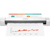 Brother DSmobile DS-640 300 x 300 DPI Bianco, Input scanner bianco/grigio, 215,9 x 1828,8 mm, 300 x 300 DPI, 1200 x 1200 DPI, 15 ppm, Scala di grigio, Bianco