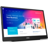 AOC 16T2 monitor touch screen 39,6 cm (15.6") 1920 x 1080 Pixel Multi-touch Nero, Monitor LED Nero, 39,6 cm (15.6"), 250 cd/m², Full HD, LED, 16:9, 1920 x 1080 Pixel