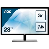 AOC 79 Series U2879VF Monitor PC 71,1 cm (28") 3840 x 2160 Pixel 4K Ultra HD LCD Nero, Argento, Monitor di gioco Nero, 71,1 cm (28"), 3840 x 2160 Pixel, 4K Ultra HD, LCD, 1 ms, Nero, Argento
