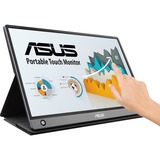 ASUS MB16AMT monitor touch screen 39,6 cm (15.6") 1920 x 1080 Pixel Multi-touch Da tavolo Grigio, Monitor LED Nero, 39,6 cm (15.6"), IPS, 1920 x 1080 Pixel, 5 ms, 0,179 x 0,179 mm, 344,16°
