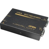 ATEN Extender VGA Cat 5 (1280 x 1024 a 150 m), Estensione di grafica Nero, 1920 x 1200 Pixel, Trasmettitore e ricevitore AV, 150 m, Cablato, Nero