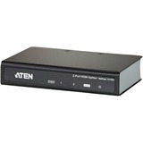 ATEN Splitter HDMI 4K 2-porte Nero, HDMI, 2x HDMI, 4096 x 2160 Pixel, Nero, Metallo, 4K Ultra HD