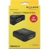 DeLOCK 11464 adattatore per inversione del genere dei cavi Displayport 20 pin, DC 5V Displayport 20 pin Nero Nero, Displayport 20 pin, DC 5V, Displayport 20 pin, Nero