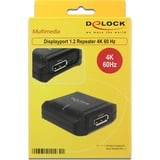 DeLOCK 11464 adattatore per inversione del genere dei cavi Displayport 20 pin, DC 5V Displayport 20 pin Nero, Estensione di grafica Nero, Displayport 20 pin, DC 5V, Displayport 20 pin, Nero