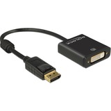 DeLOCK 62599 cavo e adattatore video 0,2 m DisplayPort DVI-I Nero Nero, 0,2 m, DisplayPort, DVI-I, Maschio, Femmina, Oro