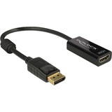 DeLOCK 62609 cavo e adattatore video 0,2 m DisplayPort HDMI Nero Nero, 0,2 m, DisplayPort, HDMI, Maschio, Femmina, Dritto