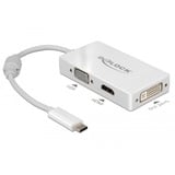 DeLOCK 63924 ripartitore video, Adattatore bianco, USB Type-C, 3840 x 2160 Pixel, Bianco, 60 Hz, 0,13 m, Windows 10,Windows 7,Windows 8.1