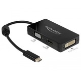 DeLOCK 63925 ripartitore video, Adattatore Nero, USB Type-C, 3840 x 2160 Pixel, Nero, 60 Hz, 0,13 m, Windows 10,Windows 7,Windows 8.1