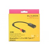 DeLOCK 63928 cavo e adattatore video 0,2 m USB tipo-C DisplayPort 20 pin Nero, Rosso Nero, 0,2 m, USB tipo-C, DisplayPort 20 pin, Maschio, Femmina, Dritto