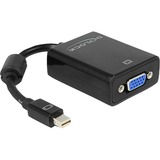 DeLOCK 65256 cavo e adattatore video 0,18 m Mini DisplayPort VGA (D-Sub) Nero Nero, 0,18 m, Mini DisplayPort, VGA (D-Sub), Maschio, Femmina, Nero