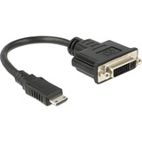 DeLOCK 65564 cavo e adattatore video 0,2 m HDMI Type C (Mini) DVI-D Nero Nero, 0,2 m, HDMI Type C (Mini), DVI-D, Maschio, Femmina, Nero