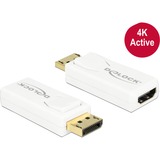 DeLOCK 65580 adattatore per inversione del genere dei cavi Displayport 1.2 HDMI Bianco bianco, Displayport 1.2, HDMI, Bianco