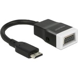 DeLOCK 65588 cavo e adattatore video HDMI Type C (Mini) VGA (D-Sub) + 3.5mm Nero HDMI Type C (Mini), VGA (D-Sub) + 3.5mm, Maschio, Femmina, 1920 x 1200 Pixel, Nero