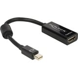 DeLOCK Adapter mini Displayport / HDMI 0,18 m HDMI tipo A (Standard) Nero Nero, 0,18 m, Mini DisplayPort, HDMI tipo A (Standard), Maschio, Femmina, Nero
