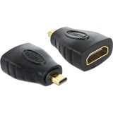 DeLOCK HDMI micro D/HDMI A HDMI mirco D Nero Nero, HDMI mirco D, HDMI A, Nero