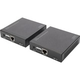 Digitus DS-55502 moltiplicatore AV Trasmettitore e ricevitore AV Nero, Switch HDMI 4096 x 2160 Pixel, Trasmettitore e ricevitore AV, 70 m, Cablato, Compatibilità 3D, HDCP