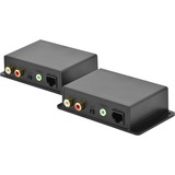 Digitus DS-56100 moltiplicatore AV Ricevitore e trasmettitore di rete Nero, Modulo di estensione Ricevitore e trasmettitore di rete, 600 m, Nero
