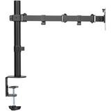 Digitus Porta monitor universale singolo con fissaggio a incastro, Base per monitor Nero, Morsa, 8 kg, 38,1 cm (15"), 81,3 cm (32"), 100 x 100 mm, Nero