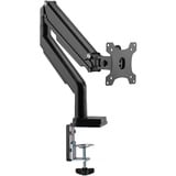 Digitus Porta monitor universale singolo con molla a gas e montaggio a incastro, Base per monitor Nero, Morsa, 9 kg, 38,1 cm (15"), 81,3 cm (32"), 100 x 100 mm, Nero