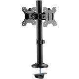 Digitus Supporto a colonna universale per monitor doppio, Base per monitor Nero, Morsa, 8 kg, 38,1 cm (15"), 81,3 cm (32"), 100 x 100 mm, Nero